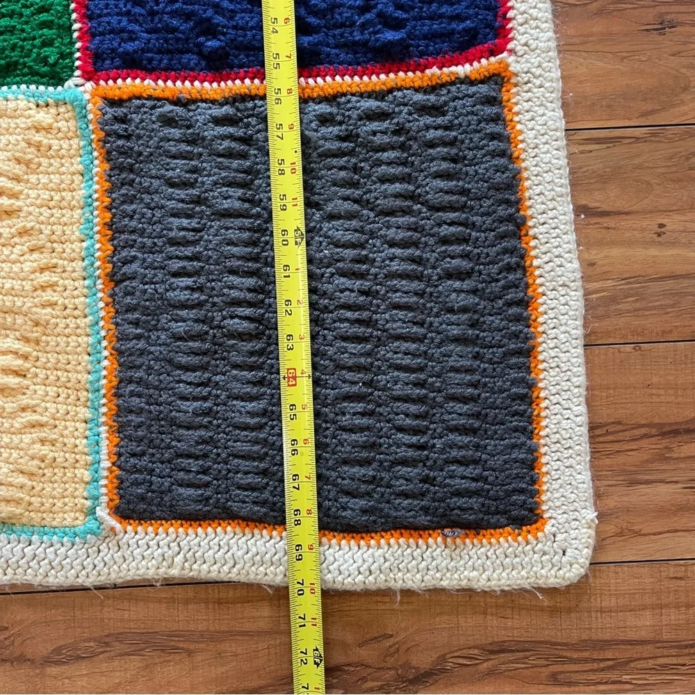 Handmade Multicolor Patchwork Crochet Throw Blanket - Assorted Colors